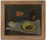 Joaquín Peinado, Still Life with Cherries, 1944, oil on plywood