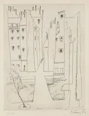 Josef Šíma, Paris, 1947, etching, paper