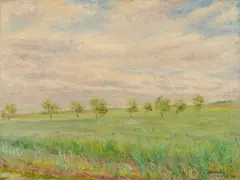 Josef Jira, Landscape with Trees, 1952, oil on canvas