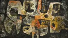 Ota Janeček, Tvary, 1962, oil, canvas