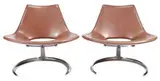 Preben Fabricius, Scimitar lounge chairs (2), c. 1962, Ivan Schlecter, Denmark