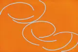 June Harwood, Blue Orange (from Loop Series), 1966, Acrylic on canvas