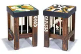 Thorsten Passfeld, Stools (Good and Caress) (from Play with the Big) (2), 1996, Acrylic painted wood