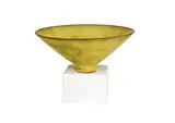 Bowl by Gertrud and Otto Natzler, Chartreuse glazed ceramic, sold Feb 2014