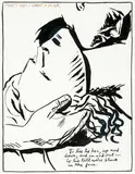 Untitled (That's Why I Want a Drink.) by Raymond Pettibon, 1987, Ink on paper, sold Feb 2014