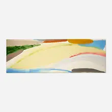 Larry Zox, Blue Sash, 1976-77, acrylic on canvas