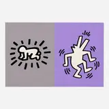 Keith Haring, Memorial Tribute Invitation, 1990, screenprint in colors on cardstock