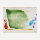 Helen Frankenthaler, Untitled (from the Thanksgiving Day series), 1973, ceramic tile with handpainted glazing