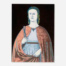 Andy Warhol, St. Apollonia, 1984, screenprint in colors on Essex Offset Kid Finish