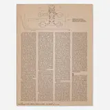 Sol LeWitt, Not Straight Lines Between Lines of Type, 1972, ink on printed paper