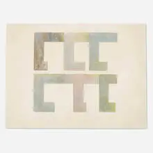 David Novros, Untitled, 1968, metallic paint and graphite on paper
