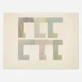 David Novros, Untitled, 1968, metallic paint and graphite on paper