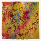 Sam Gilliam, Untitled (Top Bunk), 1975, screenprint in colors with hand-coloring