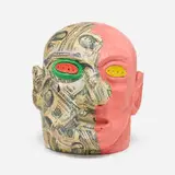 David Wojnarowicz, Untitled (from The Metamorphosis series), 1984, collaged paper and acrylic on cast plaster