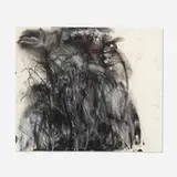 Jim Dine, Flower Study, 1995, chalk, charcoal, pastel and gouache on paper on flocked paper