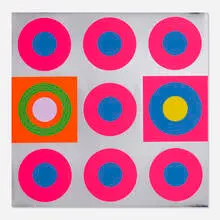 Peter Gee, Untitled, c. 1968, screenprint in colors on metallic paper