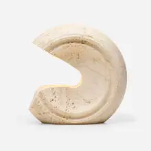 Giuliano Cesari, Table lamp, c. 1975, travertine