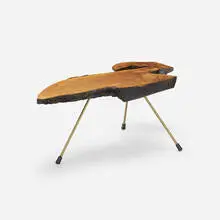 Carl Auböck, Coffee table, c. 1948, walnut, brass, rubber