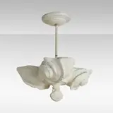 Sirmos, Chandelier, c. 1970, enameled plaster, steel and brass