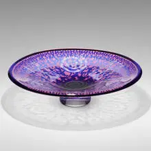 Duncan McClellan, Large bowl, hand-blown and acid-etched glass