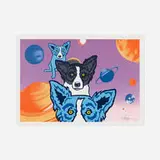 Tiffany's Universe by George Rodrigue, 1993, screenprint in colors, sold Mar 2022