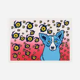 I See You, You See Me: Split Font by George Rodrigue, 1993, screenprint in colors, sold Mar 2022