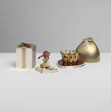 Stuart Devlin, Novelty surprise boxes, set of two, enameled silver parcel-gilt