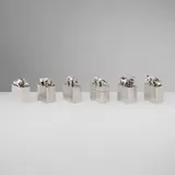 Derek T. Birch, Animal pill boxes, set of six, 1977, sterling silver parcel-gilt