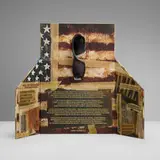 Sam Zell, Zero Visibility, 2008, printed paper on board, sunglasses