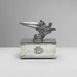 Wilcox Silver Plate Co., Cigar box with speed boat and dolphin