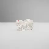 Fabergé, Pug figurine, c. 1900, rock crystal, ruby