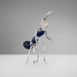 Lalaounis, Untitled (Ant Sculpture), c. 1975, silver, lapis lazuli, rutilated quartz, glass beads