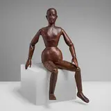 likely French Antique, Articulated artist's mannequin, c. 1920, pine