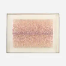 Untitled by Irving Harper, string and paper construction suspended in acrylic box, sold Jan 2016