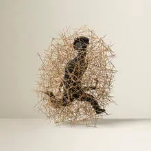 Untitled by Irving Harper, wood and painted paper construction, sold Jan 2016