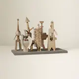 Untitled (Figures) by Irving Harper, painted paper and found object construction, sold Jan 2016