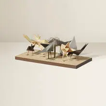 Untitled (Birds) by Irving Harper, painted paper and coated wire construction, sold Jan 2016