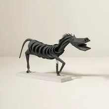 Untitled (Guernica Horse) by Irving Harper, painted wood and paper construction, sold Jan 2016