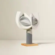Untitled by Irving Harper, painted paper construction on wood base, sold Jan 2016