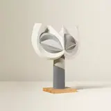 Irving Harper, Untitled, painted paper construction on wood base