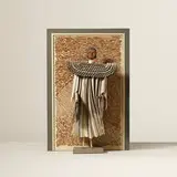 Irving Harper, Untitled (Figure), painted carved wood and paper construction