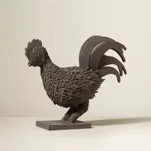 Untitled (Rooster) by Irving Harper, painted paper construction, sold Jan 2016