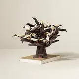 Irving Harper, Untitled (Flock of Birds in Tree), painted paper and toothpick construction