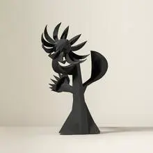 Untitled (Black Flower) by Irving Harper, painted paper construction, sold Jan 2016