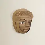 Untitled (Face) by Irving Harper, paper construction, sold Jan 2016