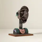 Irving Harper, Untitled (Bust), paper construction on wood base