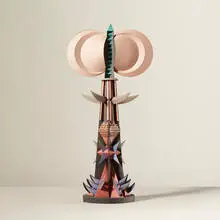 Untitled (Totem) by Irving Harper, paper construction, sold Jan 2016