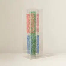 Irving Harper, Untitled, string and paper construction suspended in acrylic box