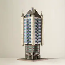 Untitled (Architectural Model) by Irving Harper, paper construction, sold Jan 2016