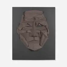 Untitled (Face) by Irving Harper, painted paper construction, sold Jan 2016